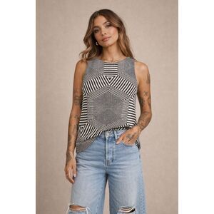 HD in Paris for Anthropologie Geometric Print Sleeveless Top – Size XS
